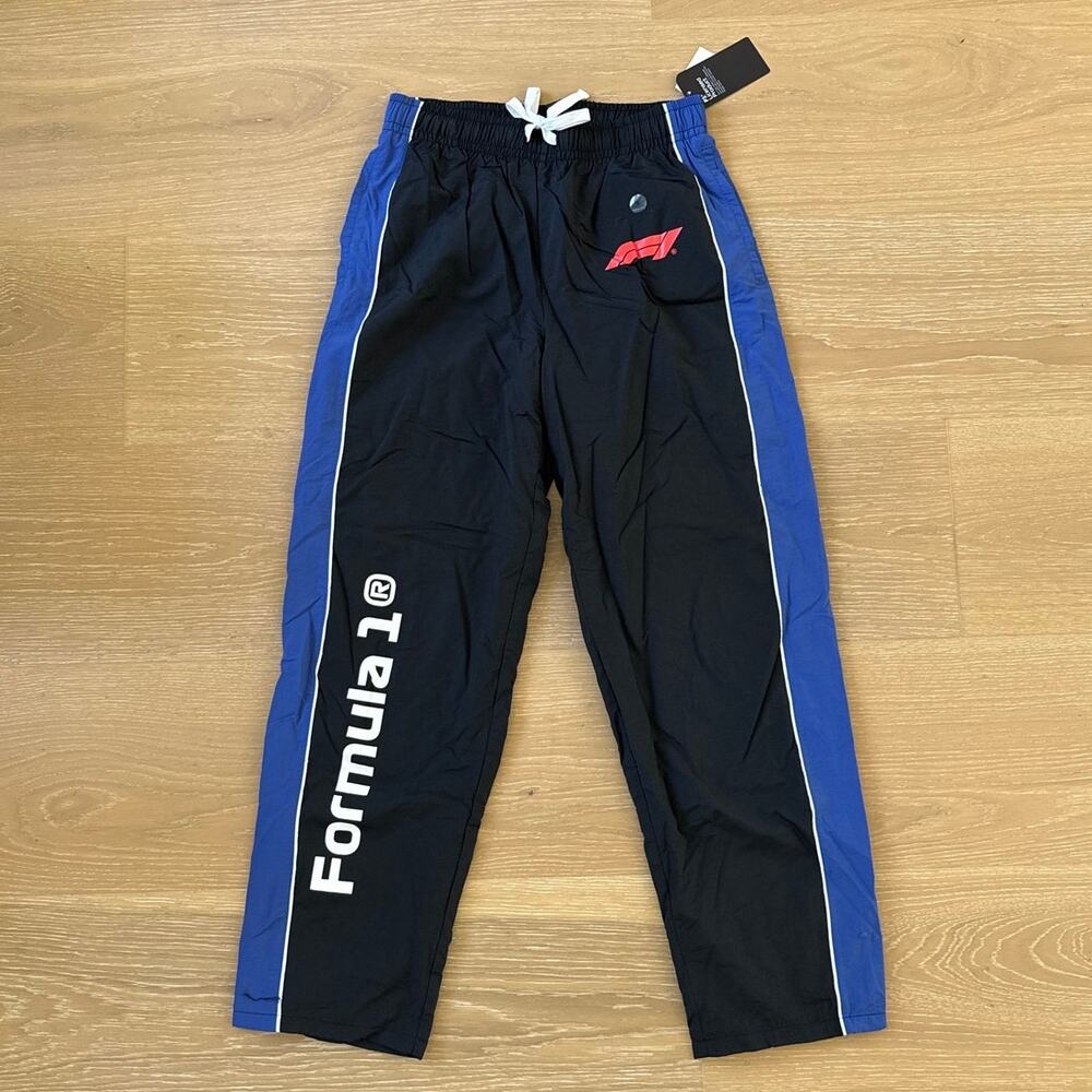 Aeropostale Formula 1 Racing Track Pants Size S Black Blue